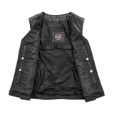 Diana - Women's Motorcycle Leather Vest - First Manufacturing Company - Flyclothing LLC