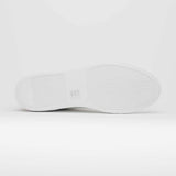 65-229-WHT Diaz Rubberized Calfskin Sneaker White - Zelli Italia - Flyclothing LLC