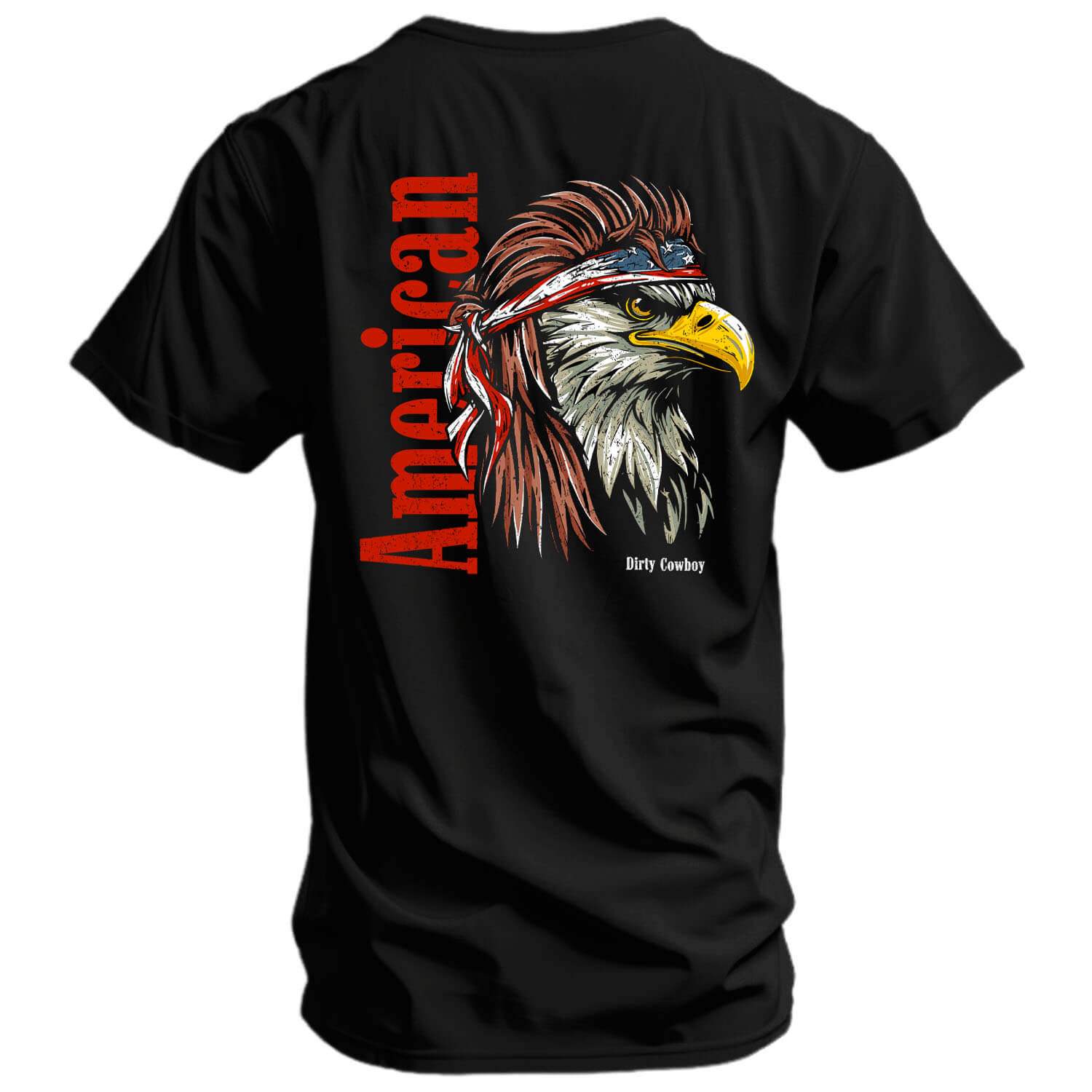 American Eagle Patriotic Men's T-Shirt - DIRTY COWBOY USA - Flyclothing LLC