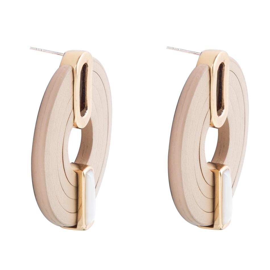 Discus Mother of Pearl Leather Earrings - Barse Jewelry - Flyclothing LLC