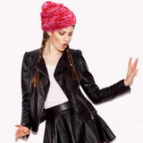 Distressed Knitted Fuzzy Winter Beanie Hat - Madeline Love - Flyclothing LLC