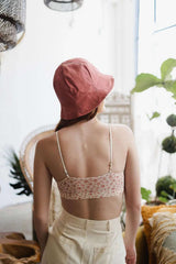 Ditsy Floral Mesh Lace Trim Bralette - Boho Clothing and Accessories - Flyclothing LLC