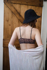 Ditsy Floral Mesh Lace Trim Bralette - Boho Clothing and Accessories - Flyclothing LLC