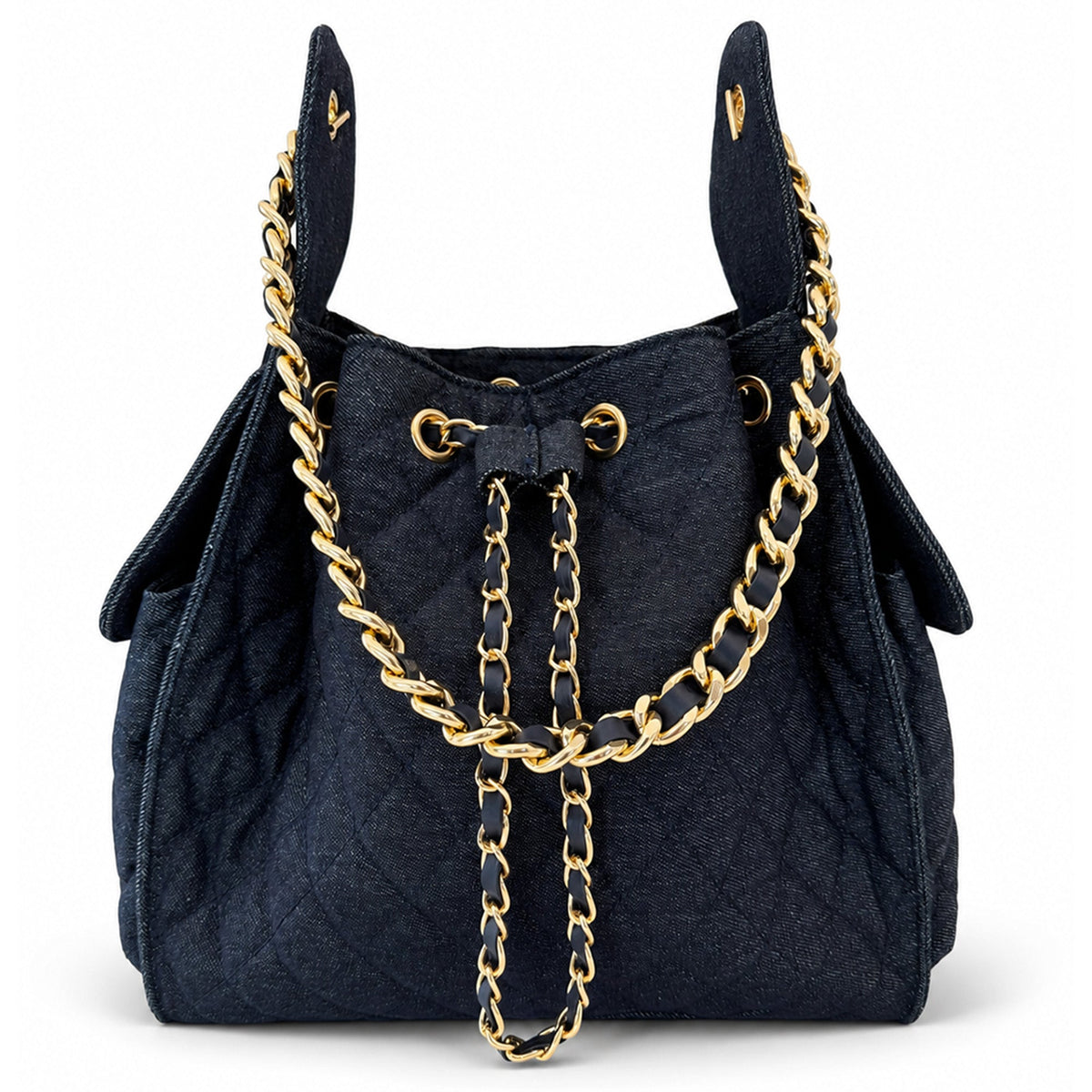 Bayshore Bucket Bag Medium - Dark Wash Denim - BEACH HAUS - Flyclothing LLC