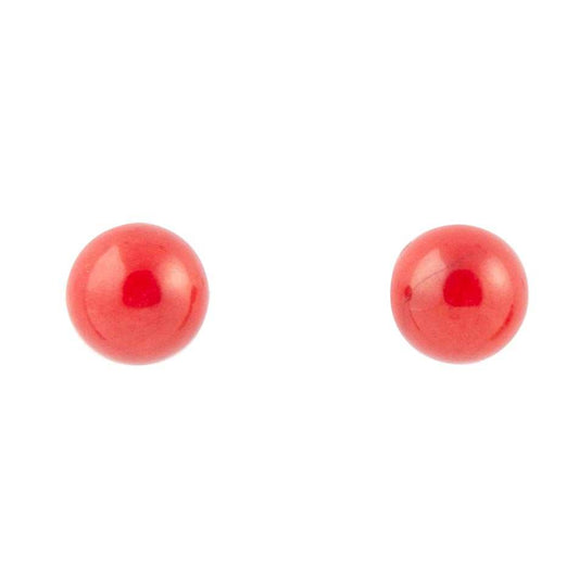Dot of Red Coral Stud Earrings - Barse Jewelry - Flyclothing LLC