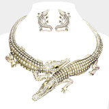 Double Alligator Evening Necklace - Madeline Love - Flyclothing LLC