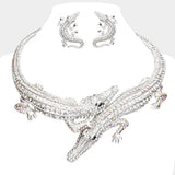 Double Alligator Evening Necklace - Madeline Love - Flyclothing LLC