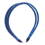 Double Band Stone Accented Crystal Studded Shimmer Headband - Madeline Love - Flyclothing LLC