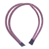 Double Band Stone Accented Crystal Studded Shimmer Headband - Madeline Love - Flyclothing LLC
