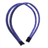 Double Band Stone Accented Crystal Studded Shimmer Headband - Madeline Love - Flyclothing LLC