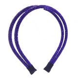 Double Band Stone Accented Crystal Studded Shimmer Headband - Madeline Love - Flyclothing LLC