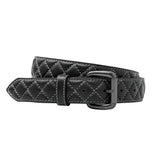Diamond Quilted Leather Belt - First Manufacturing Company - Flyclothing LLC