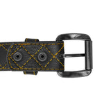 Diamond Quilted Leather Belt - First Manufacturing Company - Flyclothing LLC