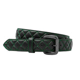 Diamond Quilted Leather Belt - First Manufacturing Company - Flyclothing LLC