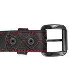 Diamond Quilted Leather Belt - First Manufacturing Company - Flyclothing LLC