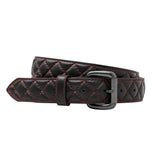 Diamond Quilted Leather Belt - First Manufacturing Company - Flyclothing LLC