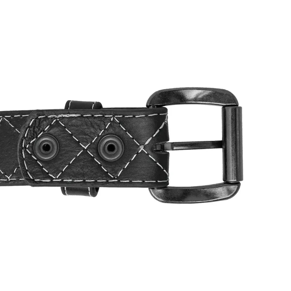 Diamond Quilted Leather Belt - First Manufacturing Company - Flyclothing LLC