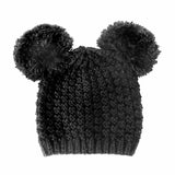 Double Faux Fur Pom Pom Beanie Hat - Madeline Love - Flyclothing LLC