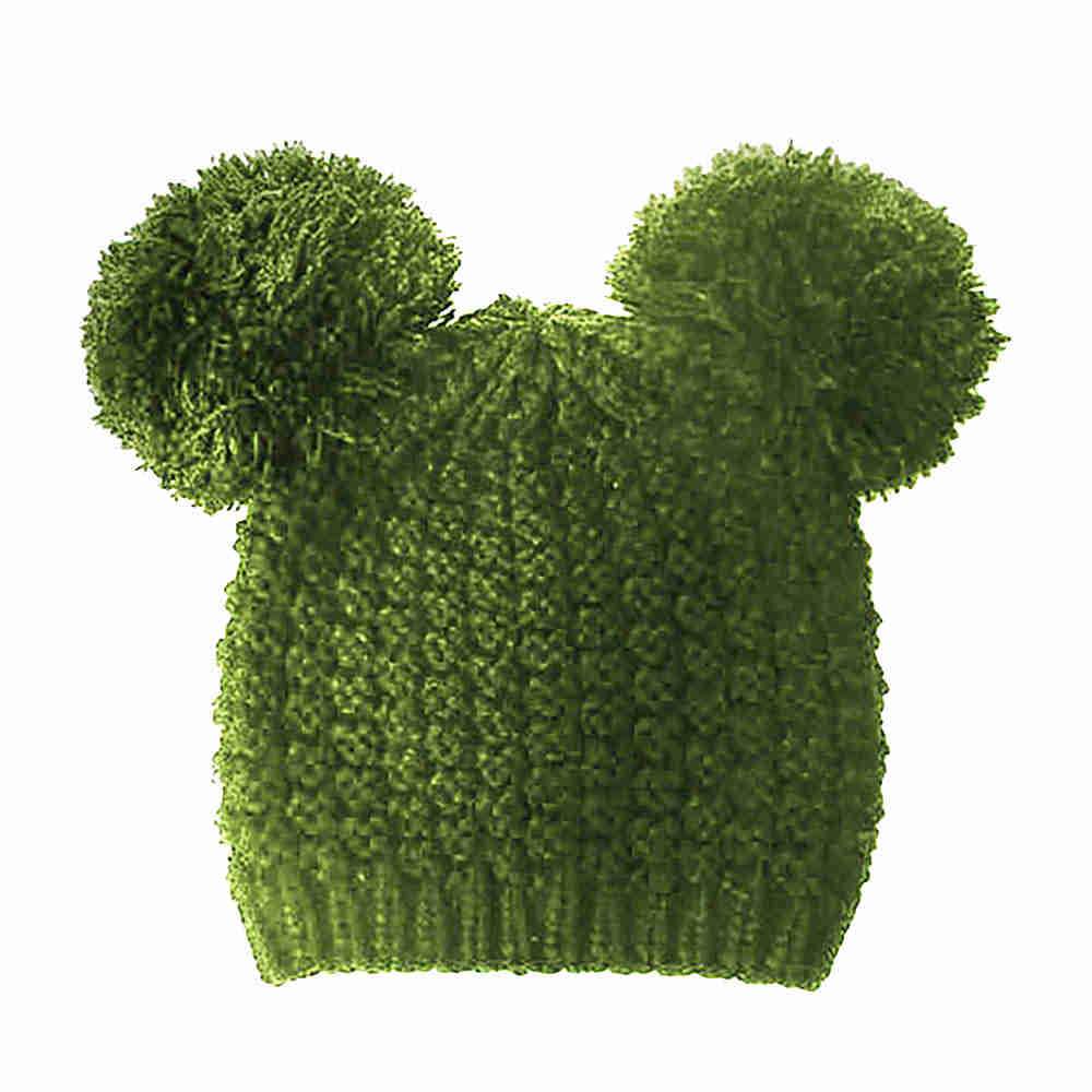 Double Faux Fur Pom Pom Beanie Hat - Madeline Love - Flyclothing LLC