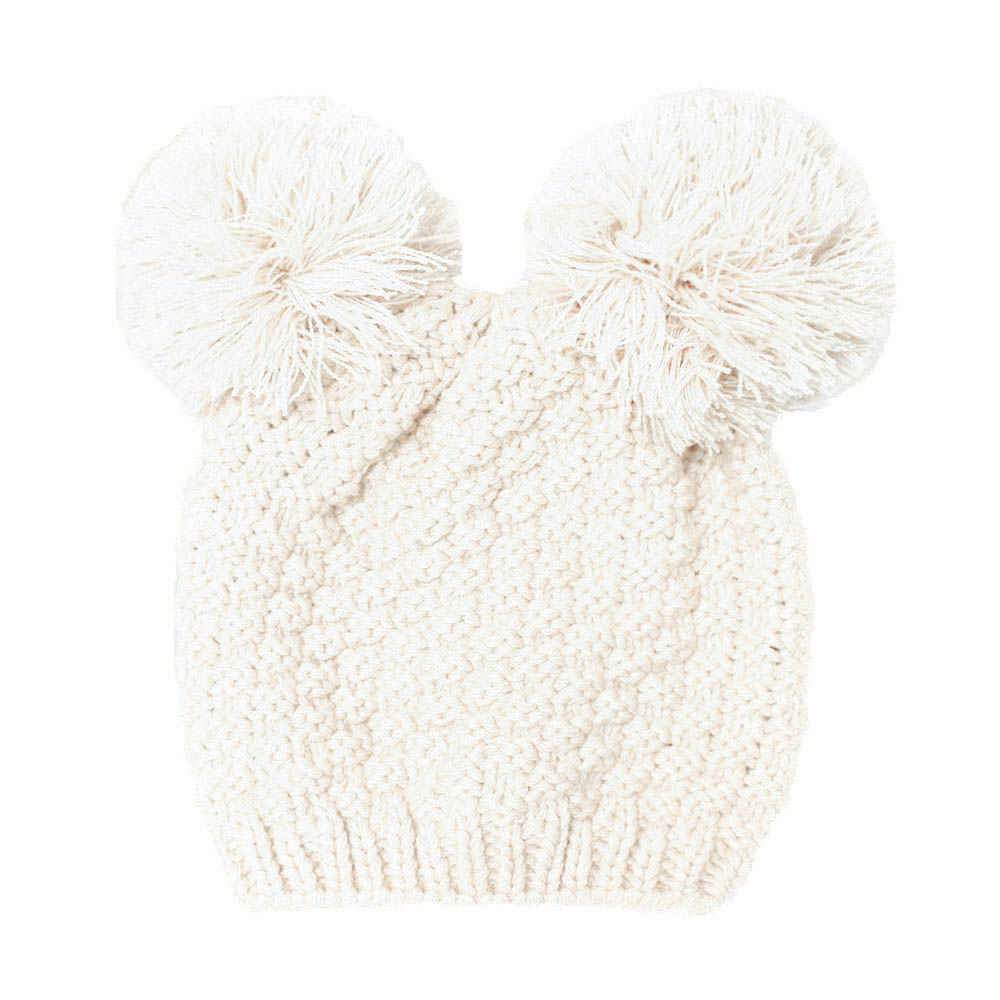 Double Faux Fur Pom Pom Beanie Hat - Madeline Love - Flyclothing LLC