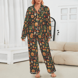 Baha Ranch Colores De Mexico - Mexican Culture Satin Pajamas - Baha Ranch Western Wear - Flyclothing LLC