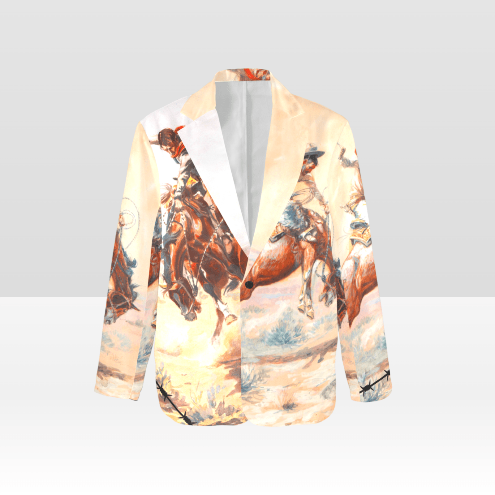 Baha Ranch Yeehaw Cowboy Vintage Western Retro Blazer