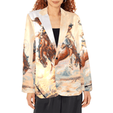 Baha Ranch Yeehaw Cowboy Vintage Western Retro Blazer