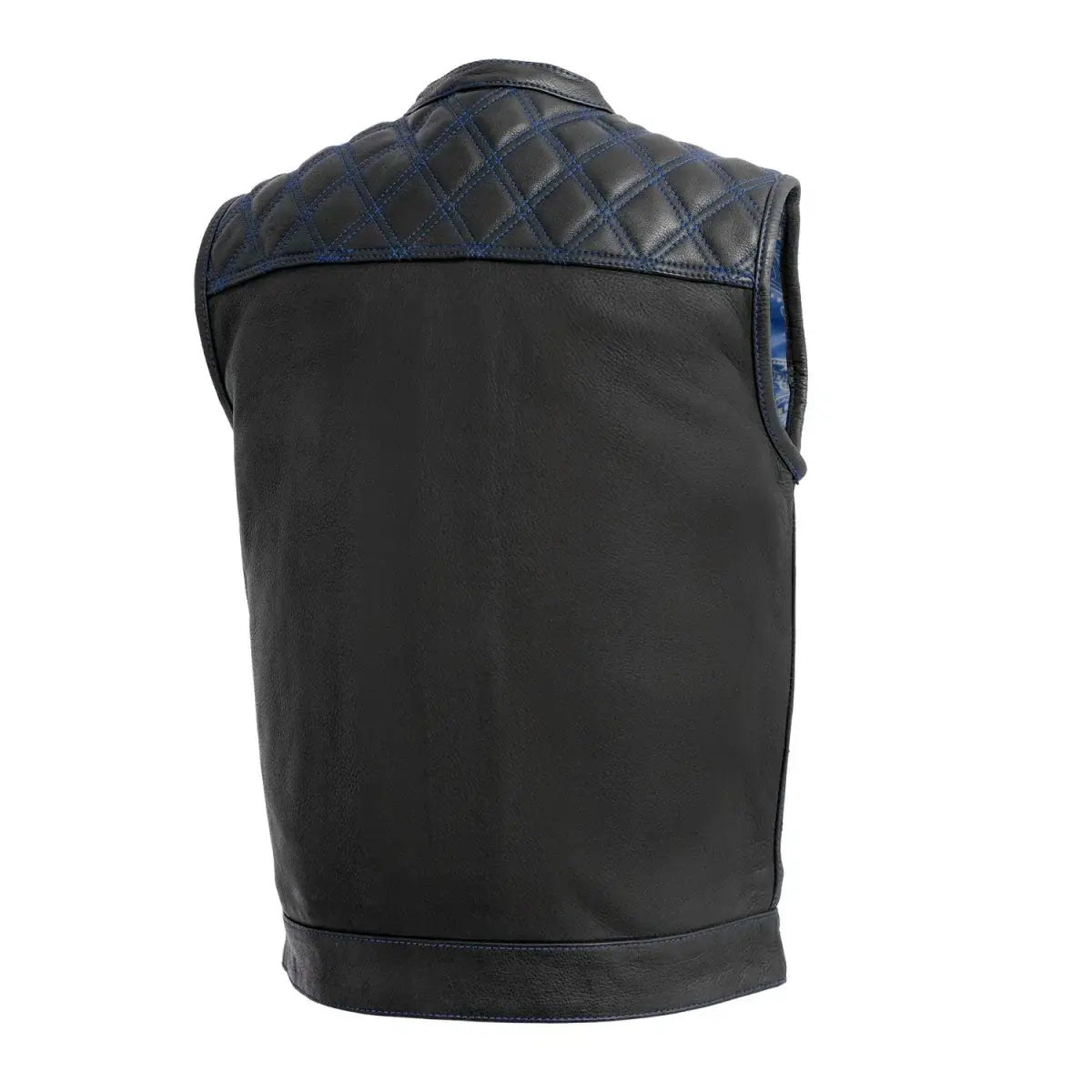 Downside Men's Motorcycle Leather Vest - First Manufacturing Company - Flyclothing LLC