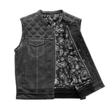 Downside Men's Motorcycle Leather Vest - First Manufacturing Company - Flyclothing LLC