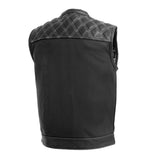 Downside Men's Motorcycle Leather Vest - First Manufacturing Company - Flyclothing LLC