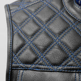 Downside Men's Motorcycle Leather Vest - First Manufacturing Company - Flyclothing LLC
