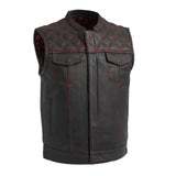 Downside Men's Motorcycle Leather Vest - First Manufacturing Company - Flyclothing LLC