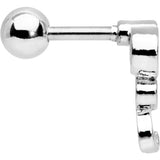 Pink CZ Gem Sassy Swirl Cartilage Tragus Earring - BodyCandy - Flyclothing LLC