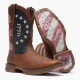 Durango Lady Rebel America 250 Flag Western Boot Filly Brown - Durango - Flyclothing LLC