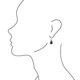Dreamy Drop Blue Lapis and Golden Earrings - Barse Jewelry