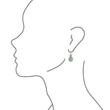 Dreamy Drop Blue Turquoise and Golden Earrings - Barse Jewelry - Flyclothing LLC
