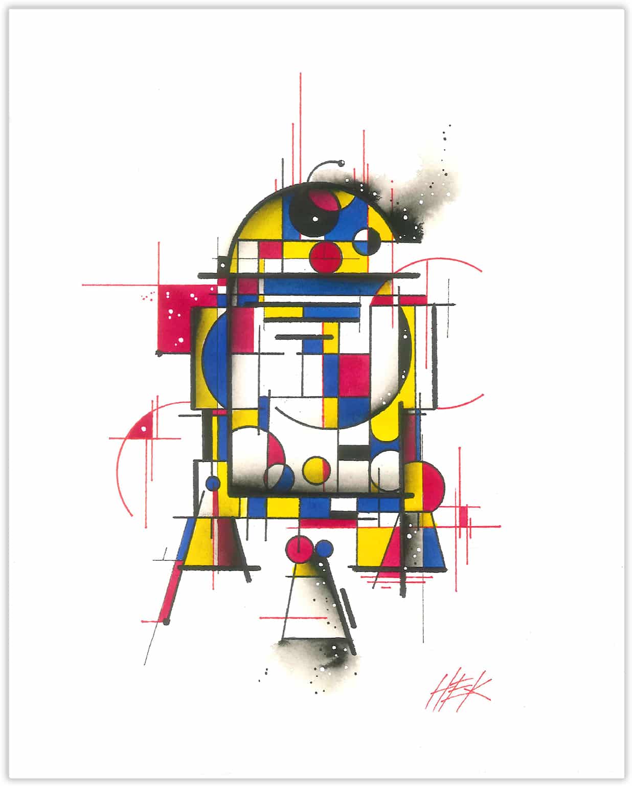 Black Market Art Company Droid Print - Black Market Art Company - Flyclothing LLC