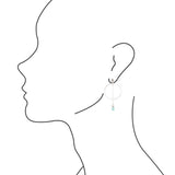 Sterling Silver and Blue Turquoise Drop a Line Earrings - Barse Jewelry