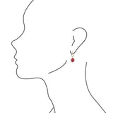 Drop Post Bordeaux Quartz Earrings - Barse Jewelry - Flyclothing LLC