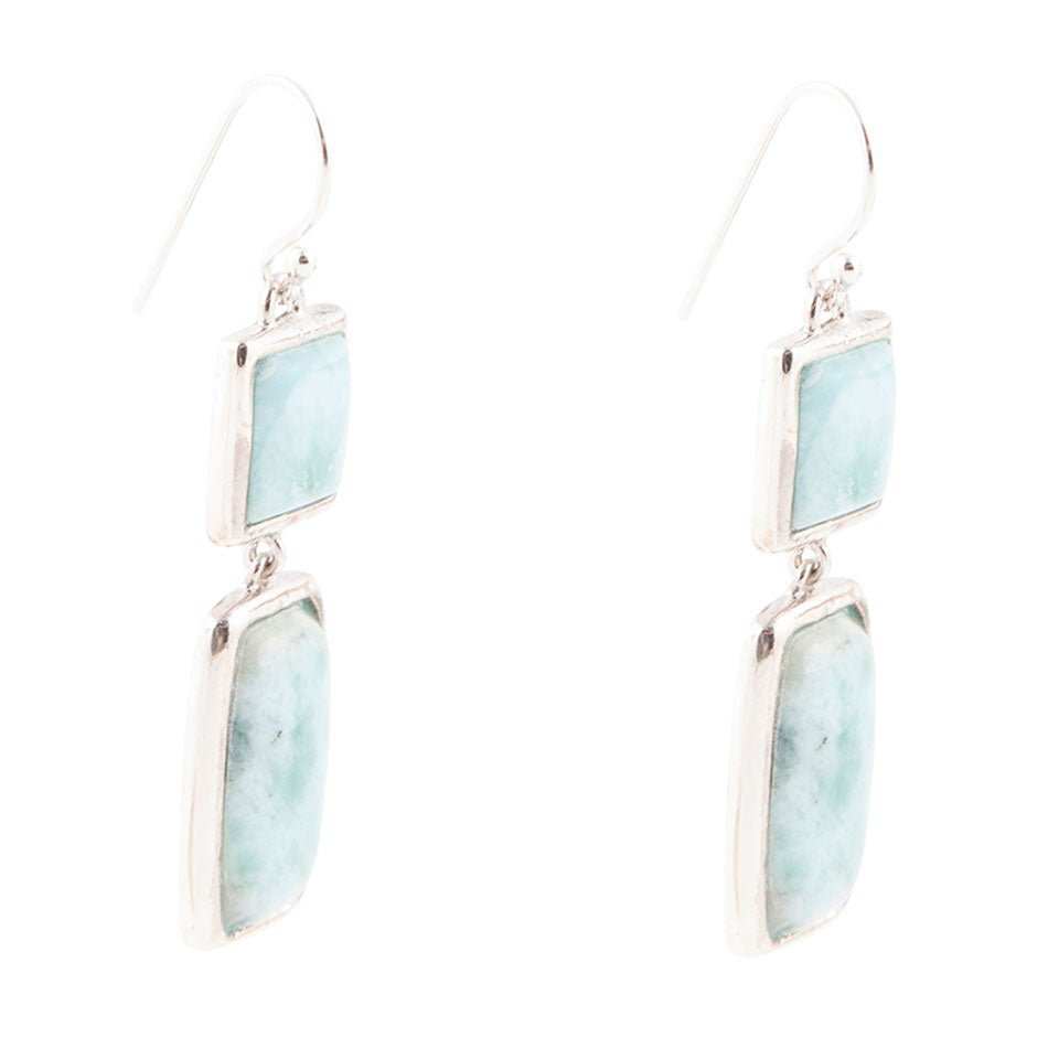 Drops of Blue Larimar Sterling Silver Earrings - Barse Jewelry - Flyclothing LLC