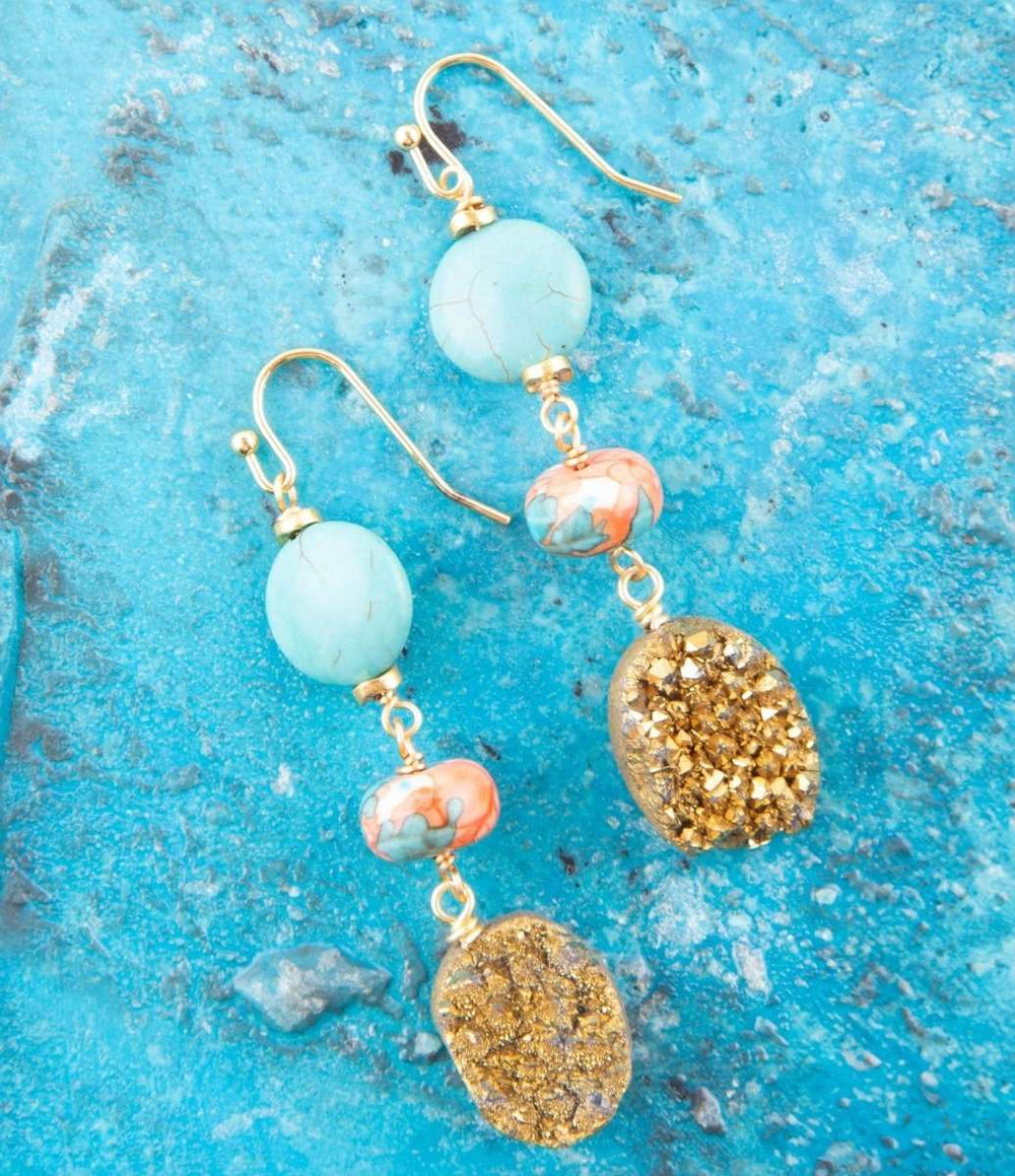 Druzy Drops Earrings - Barse Jewelry - Flyclothing LLC