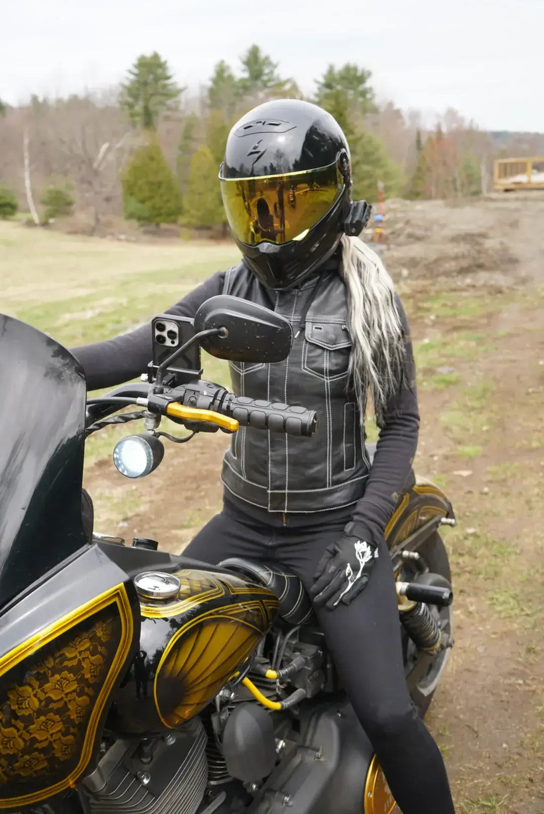 Jessica Women's Motorcycle Leather Vest - White - Limited Edition - First Manufacturing Company - Flyclothing LLC