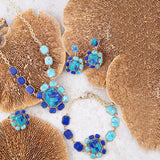 Duality Blue Lapis and Turquoise Golden Pendant Necklace - Barse Jewelry - Flyclothing LLC