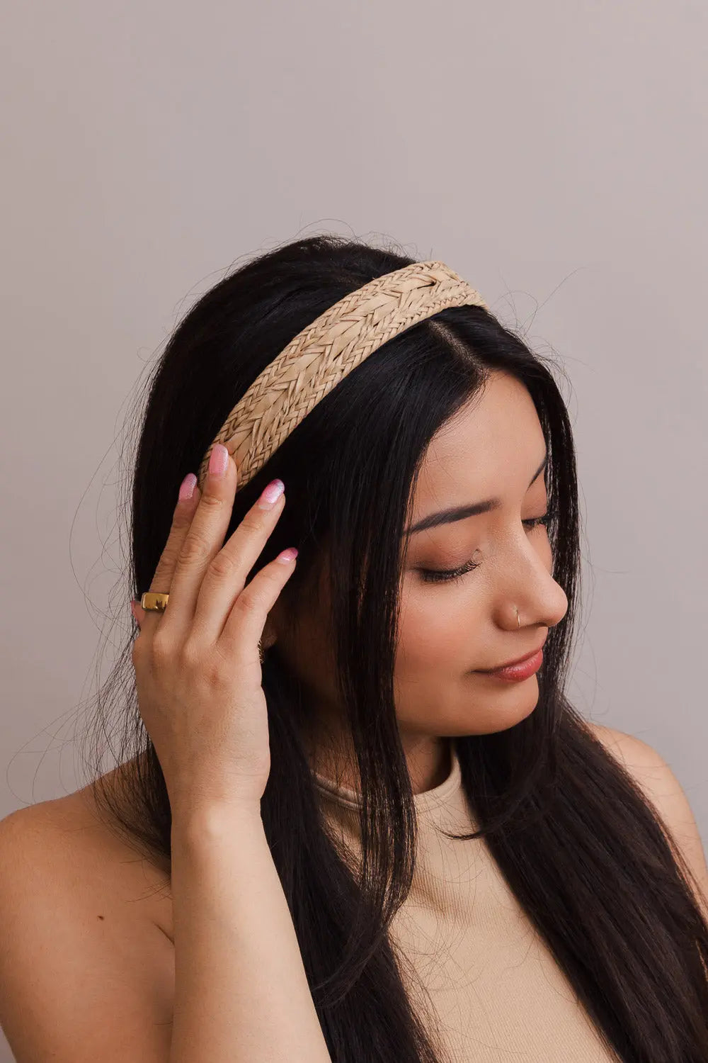 Vegan Leather Patterned Headband – Stylish and Ethical - Boho Clothing and Accessories - Flyclothing LLC