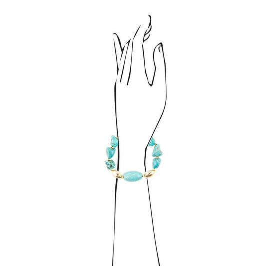 Durango Chunky Turquoise Stretch Bracelet - Barse Jewelry - Flyclothing LLC