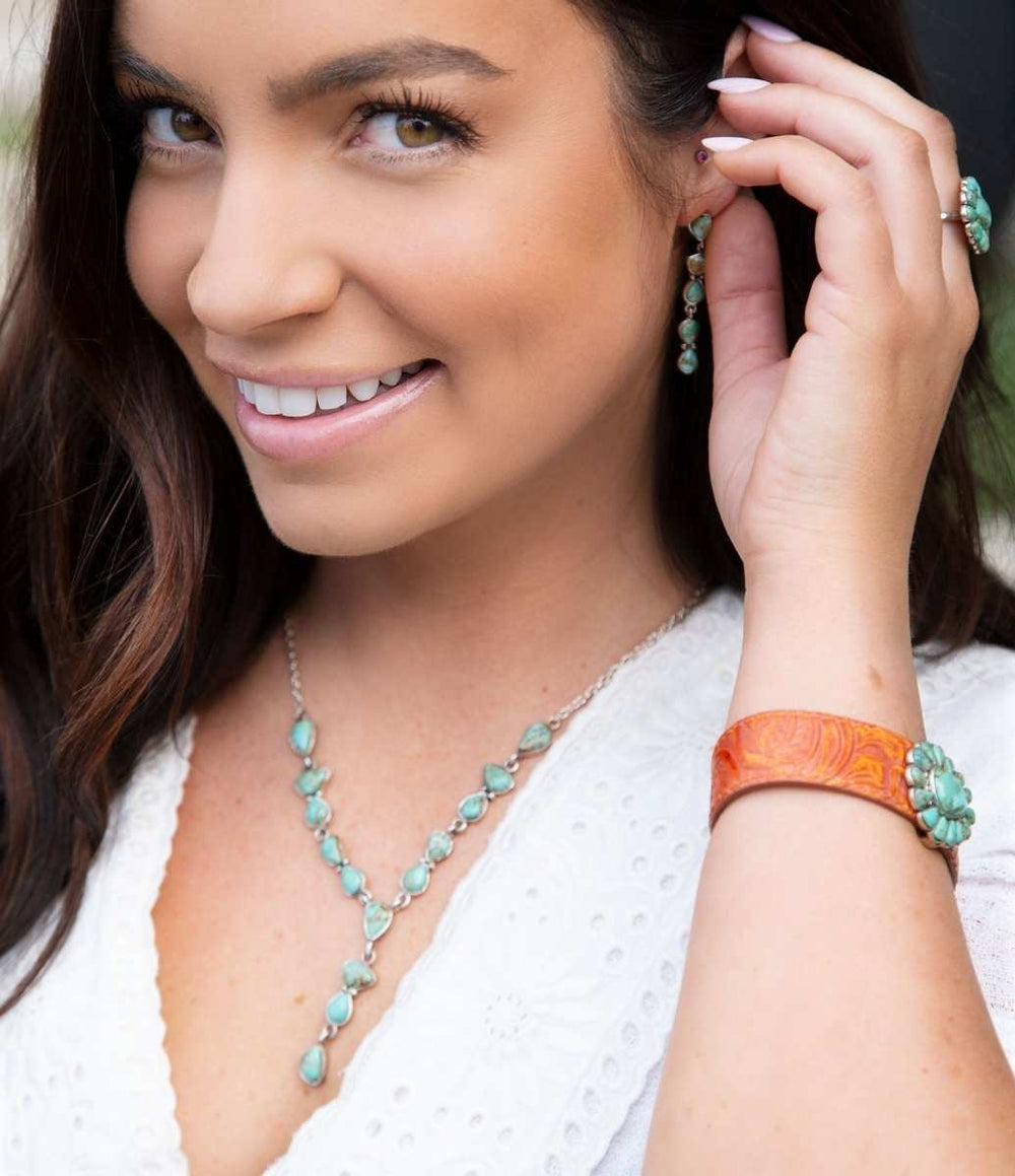 Durango Blue Turquoise and Sterling Silver Linear Post Earrings - Barse Jewelry - Flyclothing LLC