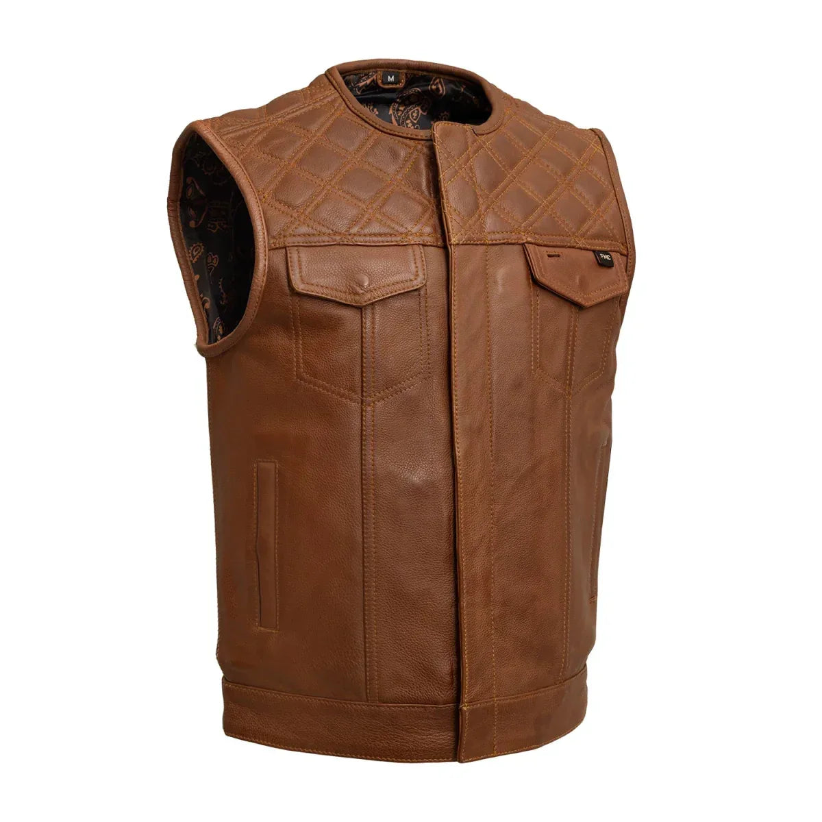 Dust Devil Men's Motorcycle Leather Vest (limited edition) - First Manufacturing Company - Flyclothing LLC