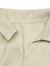 Pleated Button Detail Long Sleeve Shirt Dress - Trendsi - Flyclothing LLC