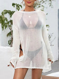 Round Neck Slit Cover-Up - Trendsi