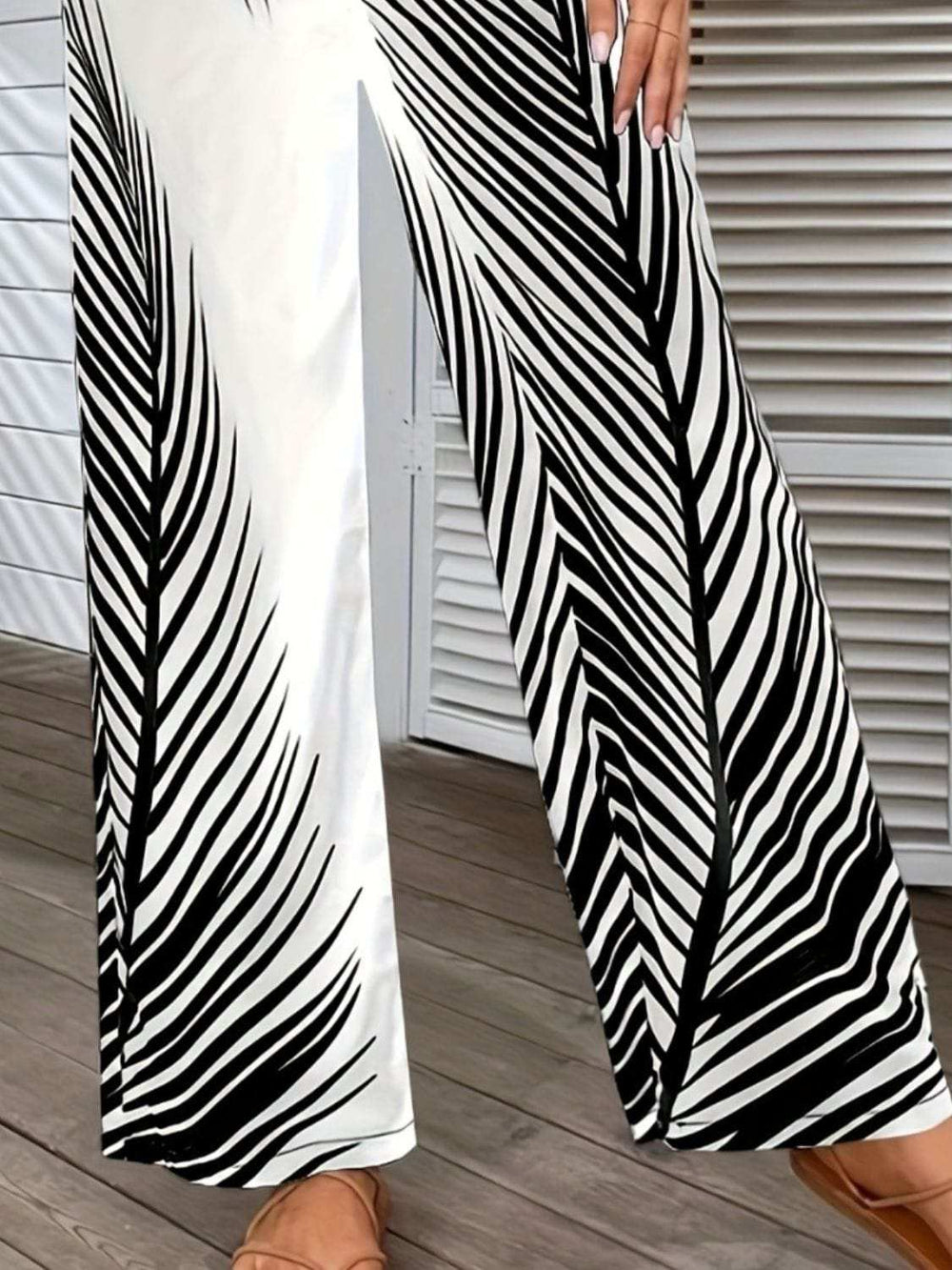 Printed Wide Leg Pants - Trendsi - Flyclothing LLC
